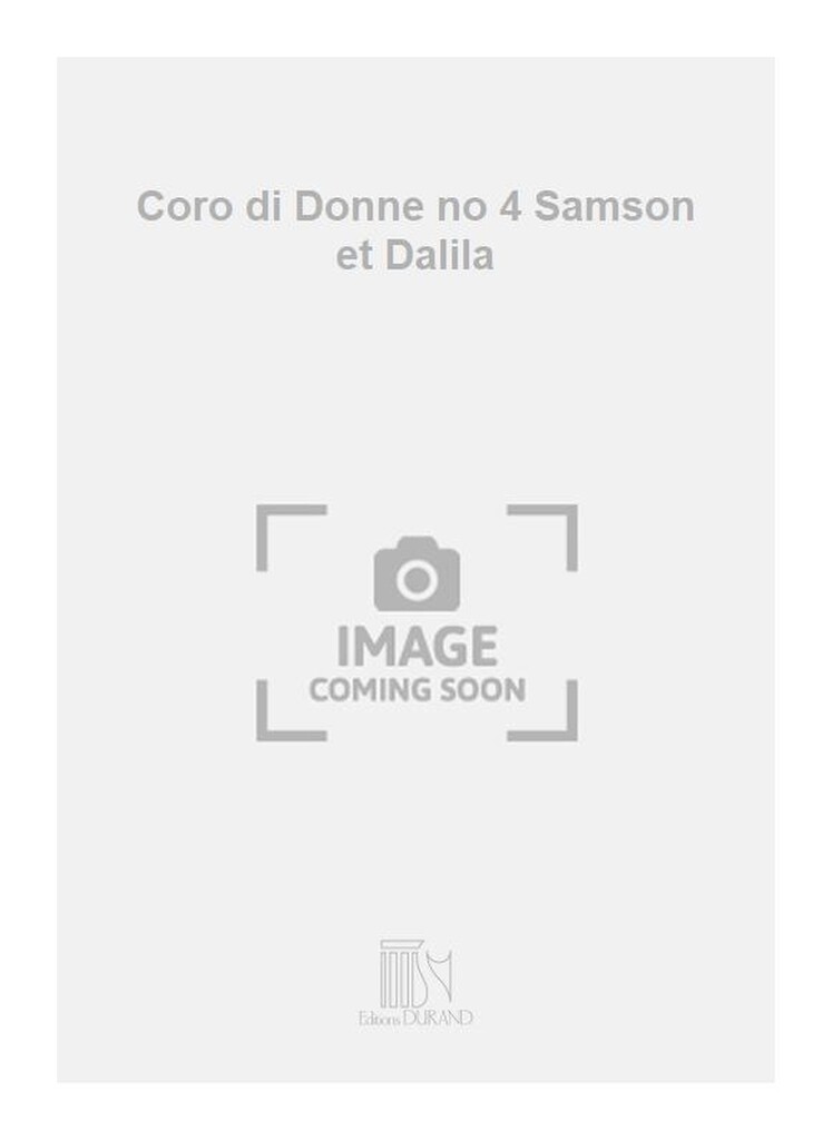 Samson Et Dalila N 4 It-Fr Choeur-Piano
